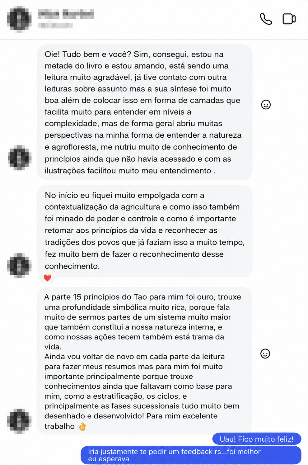 Depoimento de leitor